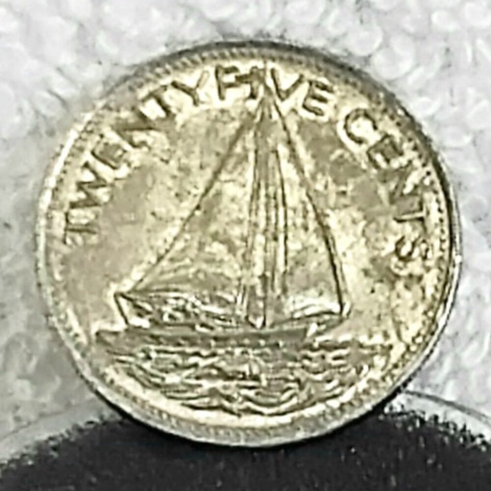 Circulated 2000 Bahamian Twenty Five Cent Commonwealth of the Bahamas Coin!!